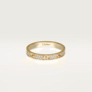 Nhẫn Cartier Love Pavé Đính Full Kim Cương Tự Nhiên Chế Tác Hong Kong 3 Màu (6)