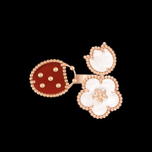 Nhẫn Van Cleef & Apels Lucky Spring Between the Finger Chế Tác Vàng 18K AU750 (2)