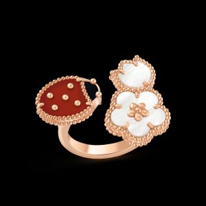 Nhẫn Van Cleef & Apels Lucky Spring Between the Finger Chế Tác Vàng 18K AU750 (2)