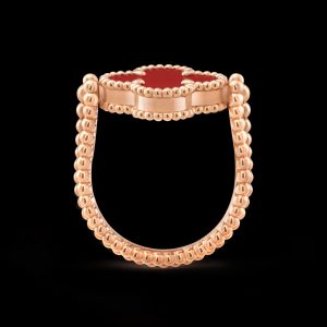 Nhan Van Cleef Apels Vintage Alhambra Reversible Che Tac Vang 18K Kim Cuong Da Ma Nao 6