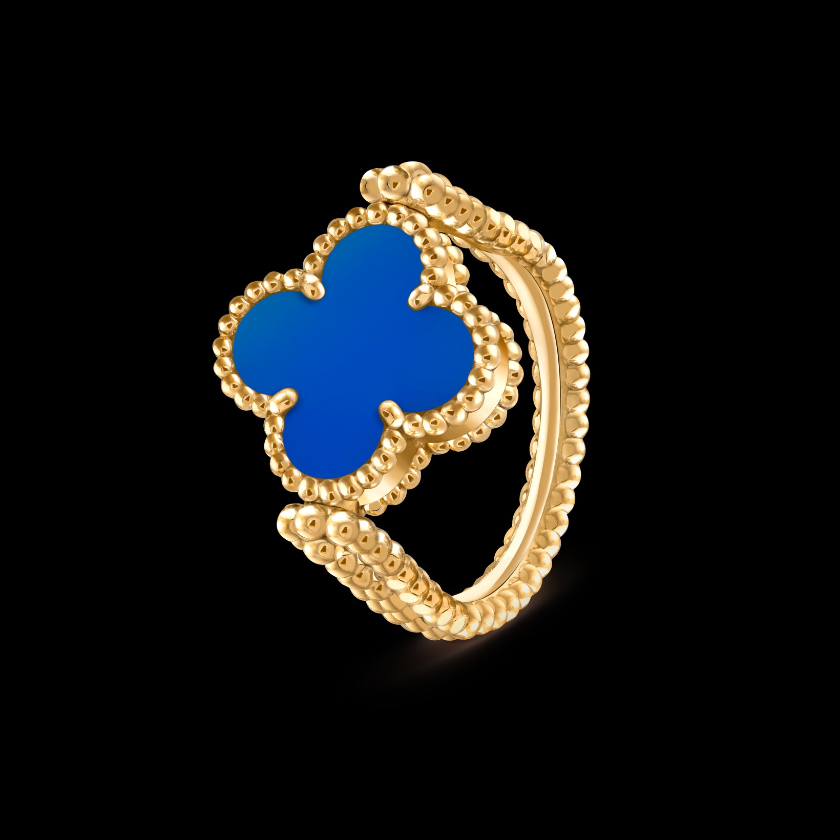 Nhẫn Van Cleef & Apels Vintage Alhambra Reversible Chế Tác Vàng 18K Kim Cương Đá Mã Não Xanh (2) Nhẫn Van Cleef & Apels Vintage Alhambra Reversible Chế Tác Vàng 18K Kim Cương Đá Mã Não Xanh (1)