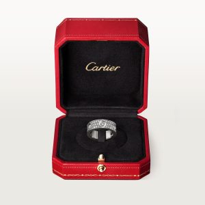 Nhẫn Cartier Love Classic Model Paved Đính Full Kim Cương Tự Nhiên Vàng 18K (7)