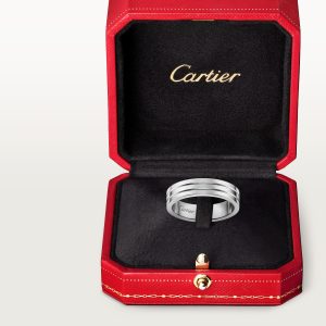 Nhan Cartier Vendome Louis Che Tac Vang Trang 18K Nhap Khau Hong Kong 48mm 1