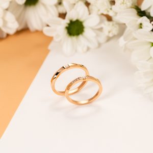 Nhẫn Cưới Thiết Kế Riêng Vàng 18K Kim Cương Tự Nhiên MiA Jewelry Chế Tác MNC05