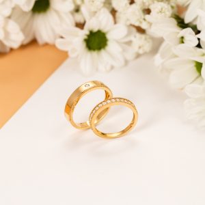 Nhẫn Cưới Vàng Và Kim Cương Thiên Nhiên Chế Tác MiA Jewelry MNC07