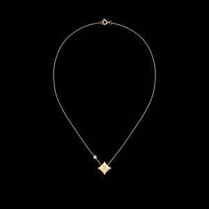 Vong Co Louis Vuitton Color Blossom Star BB Vang 18K Da Onyx Den 1 Vien Kim Cuong 41cm 1