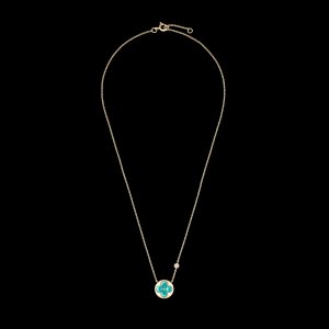 Vòng Cổ Louis Vuitton Color Blossom Sun BB Đá Amazonite Kim Cương Chế Tác Vàng 18K 41cm (3)