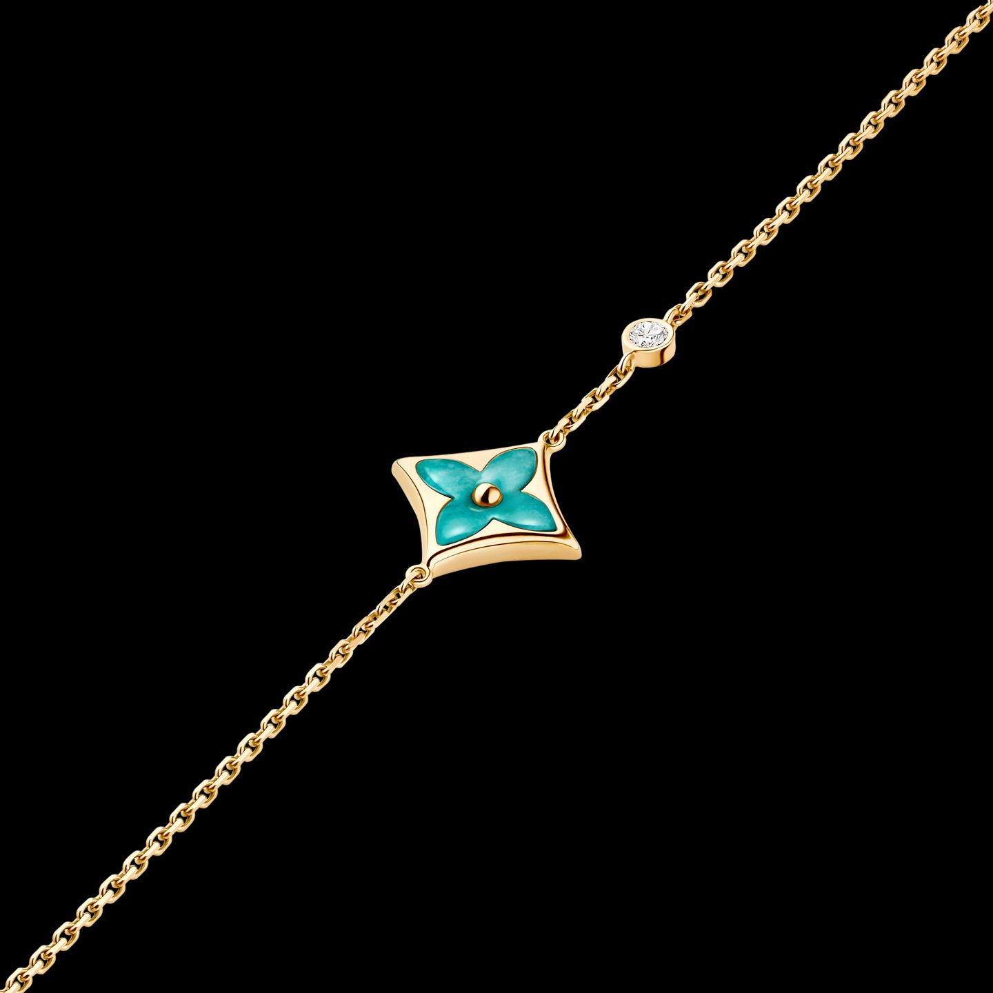 Vòng Tay Louis Vuitton Color Blossom Star BB Đá Amazonite Vàng Hồng 18K 1 Viên Kim Cương 17,5cm (1) Vong Tay Louis Vuitton Color Blossom Star BB Da Amazonite Vang Hong 18K 1 Vien Kim Cuong 175cm 1