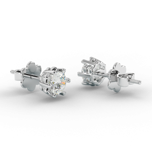 Bông Tai Vàng Trắng 18K Kim Cương Thiên Nhiên - ME25003 2 Vỏ Bông Tai Vàng Trắng 18K Kim Cương Thiên Nhiên